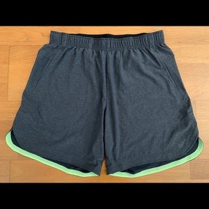 Nike Running Shorts (dark grey/volt green)